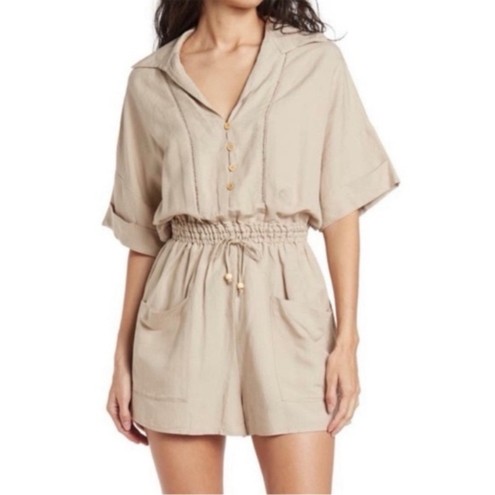 Blank NYC linen short rompers - Picture 1 of 11